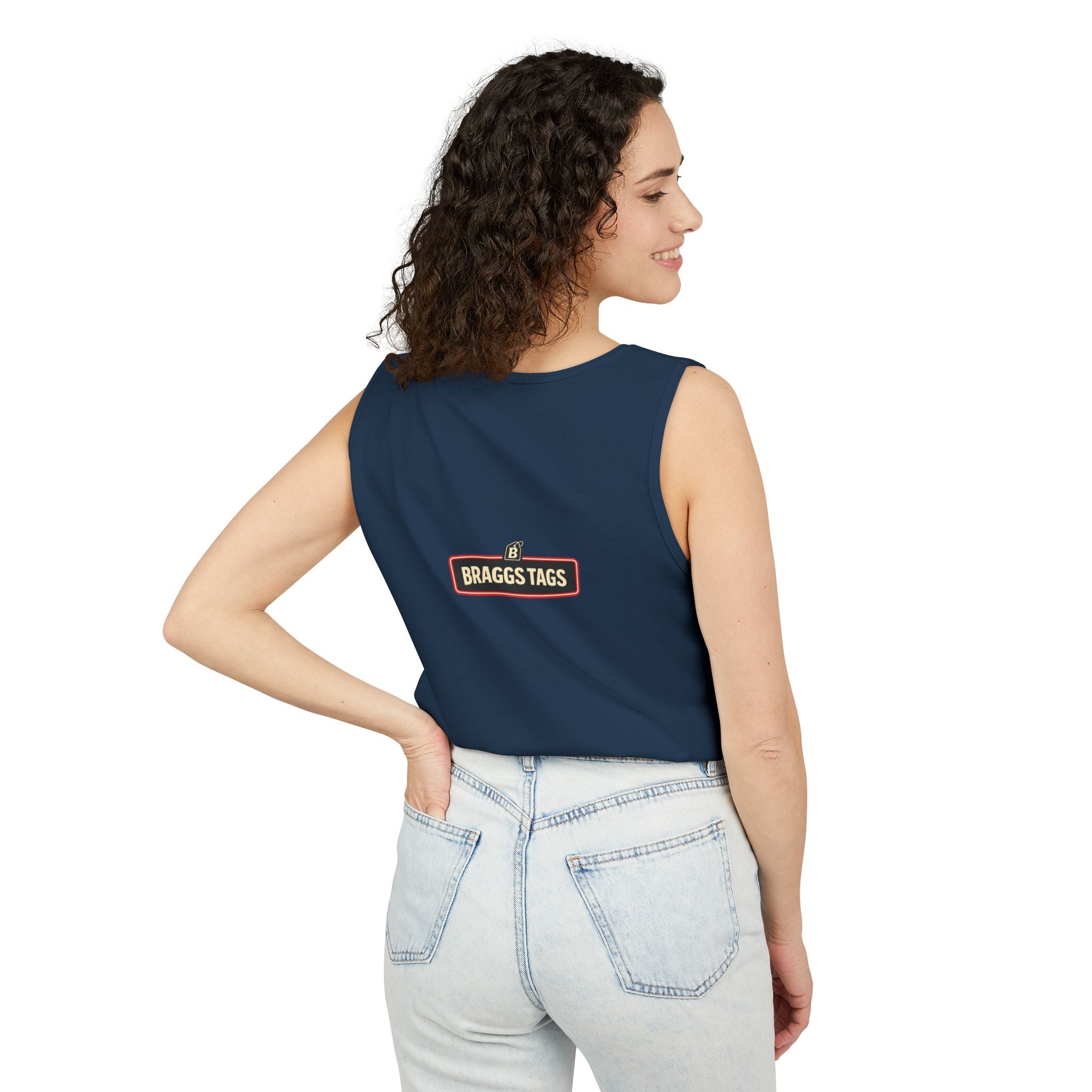 Hippo Vintage Garage Scene Tank Top — Classic Car Mechanic Art