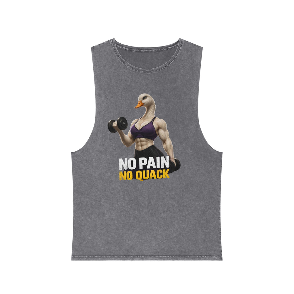 No Pain No Quack Tank Top — Funny Muscular Duck Gym Tank