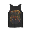 Hippo Vintage Garage Scene Tank Top — Classic Car Mechanic Art